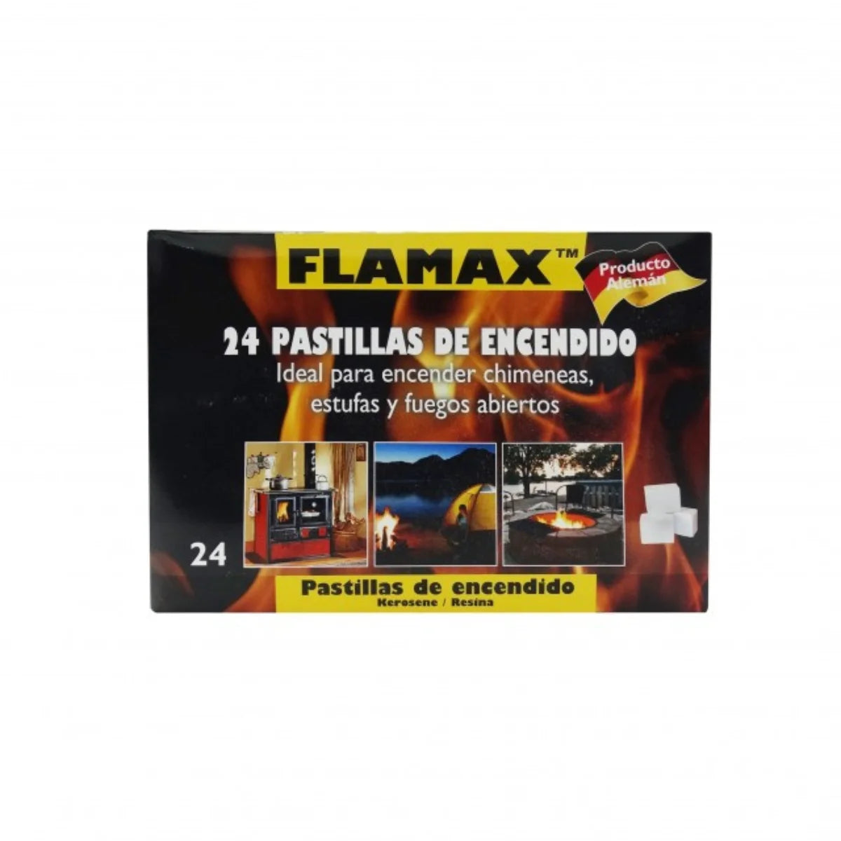 Caja de 24x24 Iniciadores De Fuego Flamax Parrilla