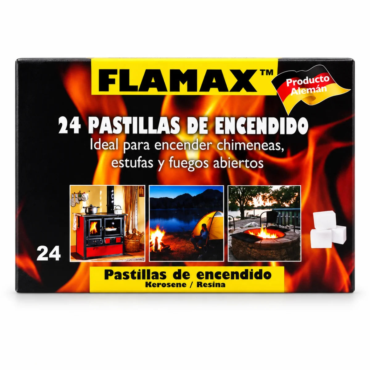 Iniciadores de fuego Flamax para parrilla 24 unidades