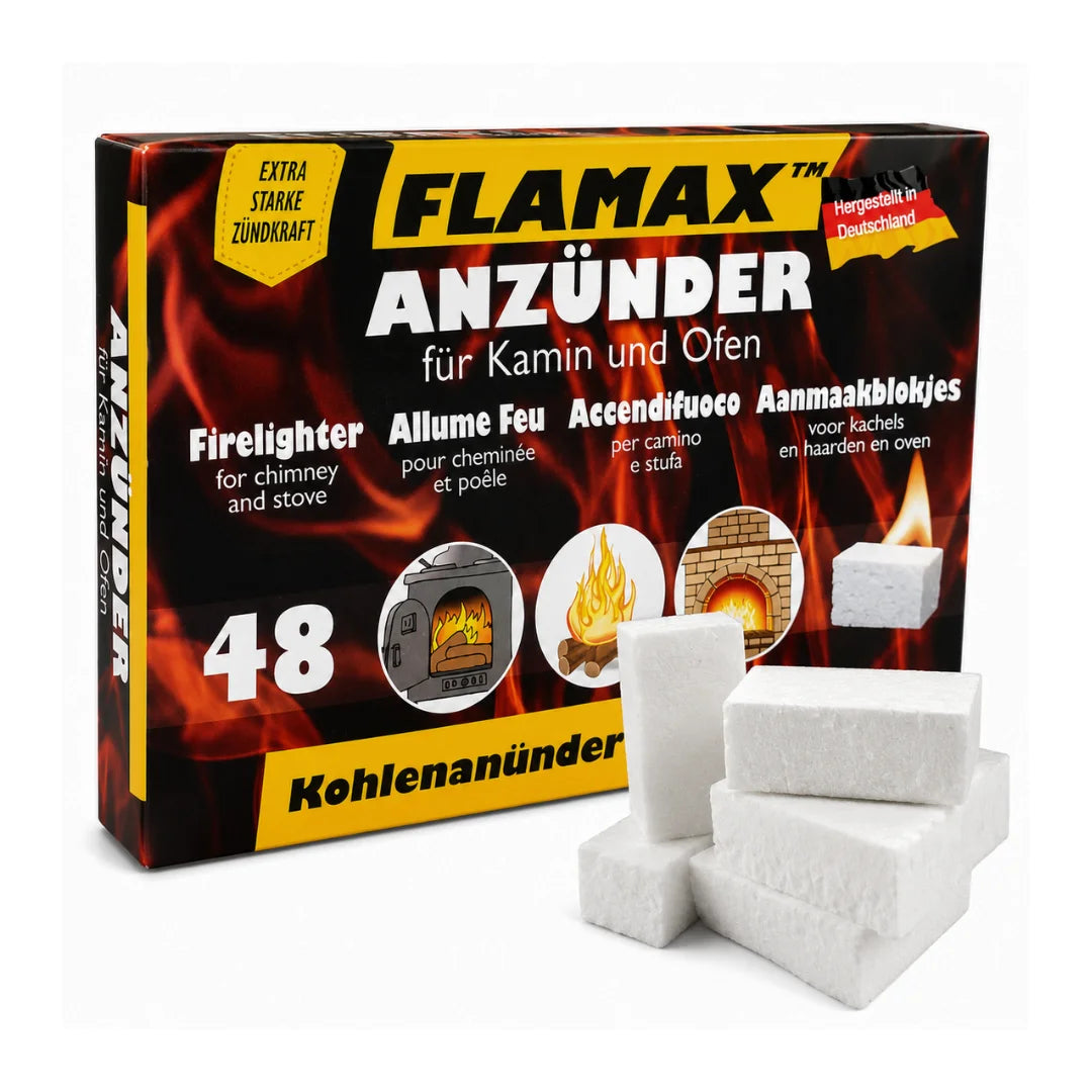 Iniciadores de fuego Flamax con 48 pastillas para parrillas