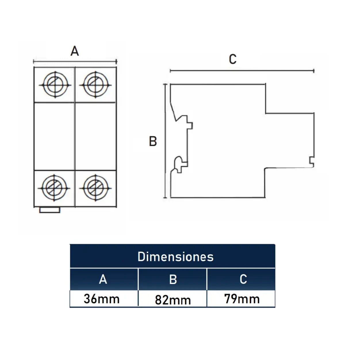 Interruptor diferencial de 2 polos, 25-40A y 30mA de la marca Stanford
