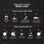 Instrucciones para el cuidado de Iron Cast Wayu