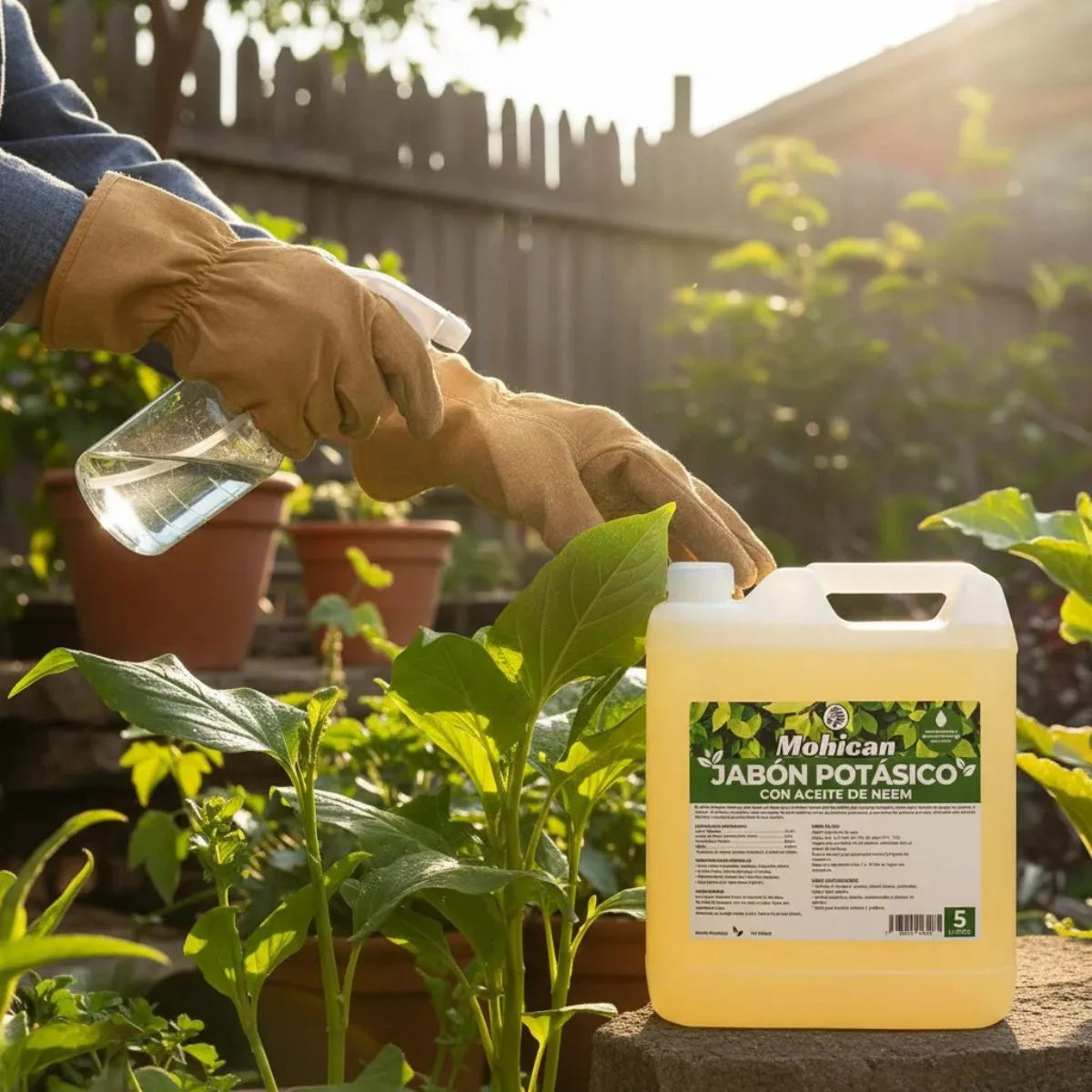 Jabón potásico líquido con aceite de neem Mohican bidón 5 litros