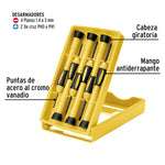 Juego de destornilladores de precisión Pretul con puntas de cromo vanadio y cabeza giratoria para reparación de electrónica y relojería.