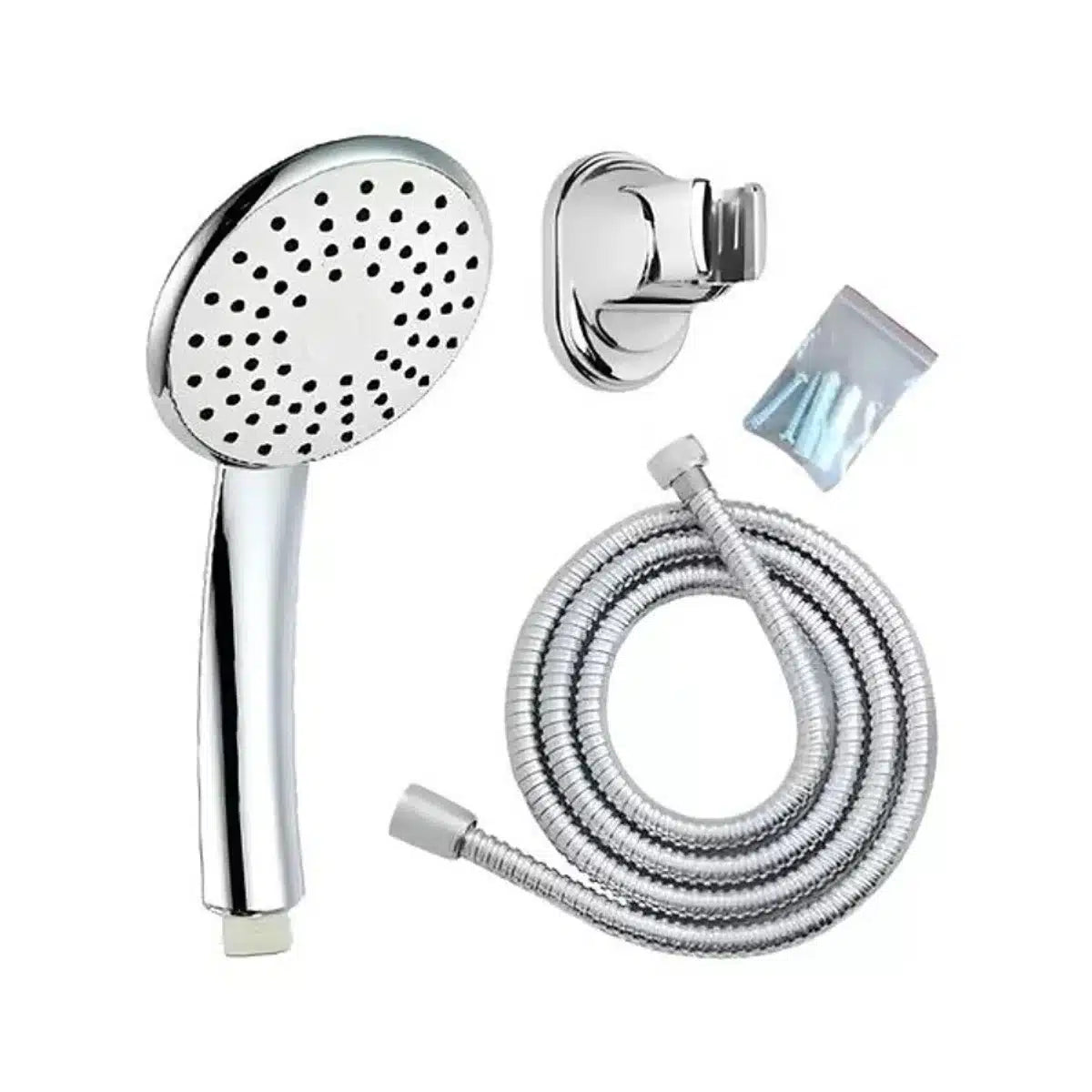 Set de ducha Taumm Swertt de 3 piezas, con flexible de 1.6 metros y acabado cromado.