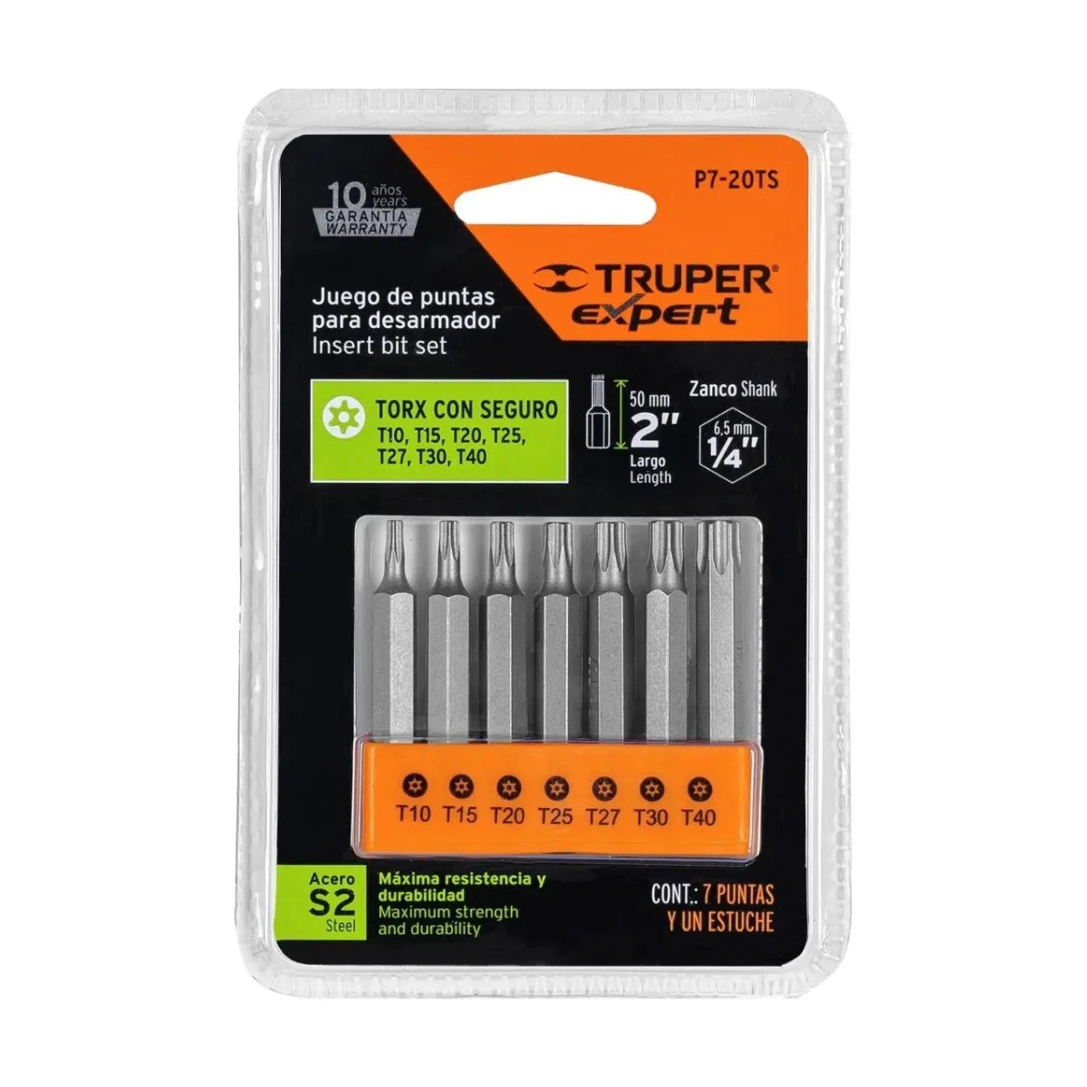 Juego Puntas Torx 2 Pulgadas 7 Piezas Truper
