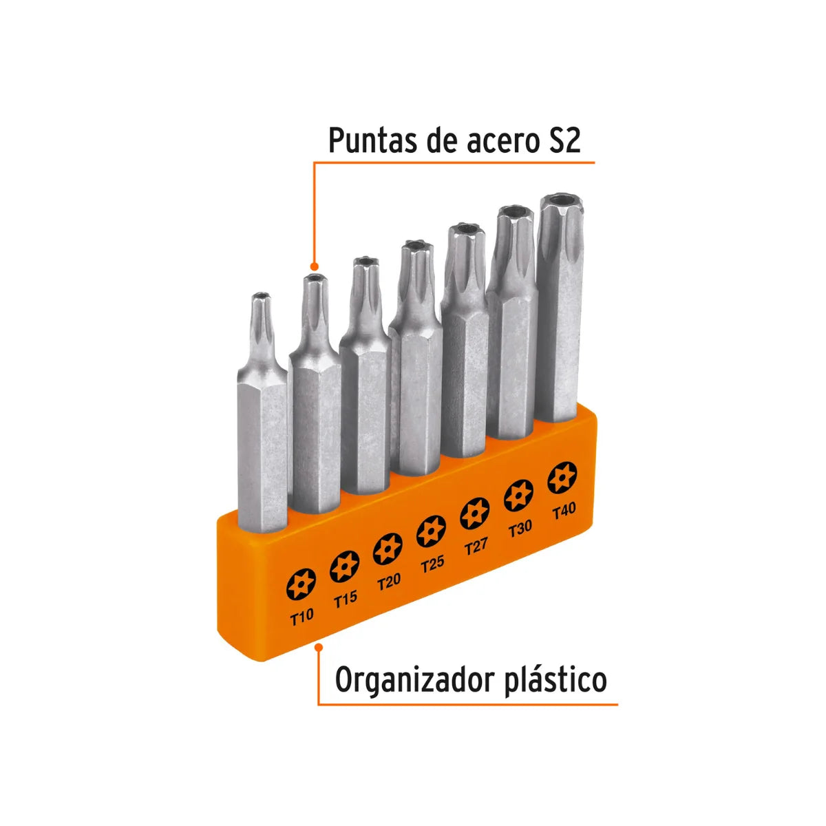 Juego Puntas Torx 2 Pulgadas 7 Piezas Truper