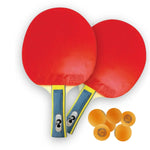 Set de paletas ping pong Uktime de 3 estrellas con 10 pelotas. Paletas mas pelotas
