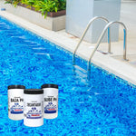 Kit limpieza Dideval con Sube pH, Baja pH y Decantador para piscinas.