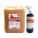 Kit aceite para cadena de motosierra Mohican 5 litros con lubricante antioxidante 1 litro