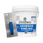 Kit adhesivo vinílico Mohican 4 galones con llana metálica lisa