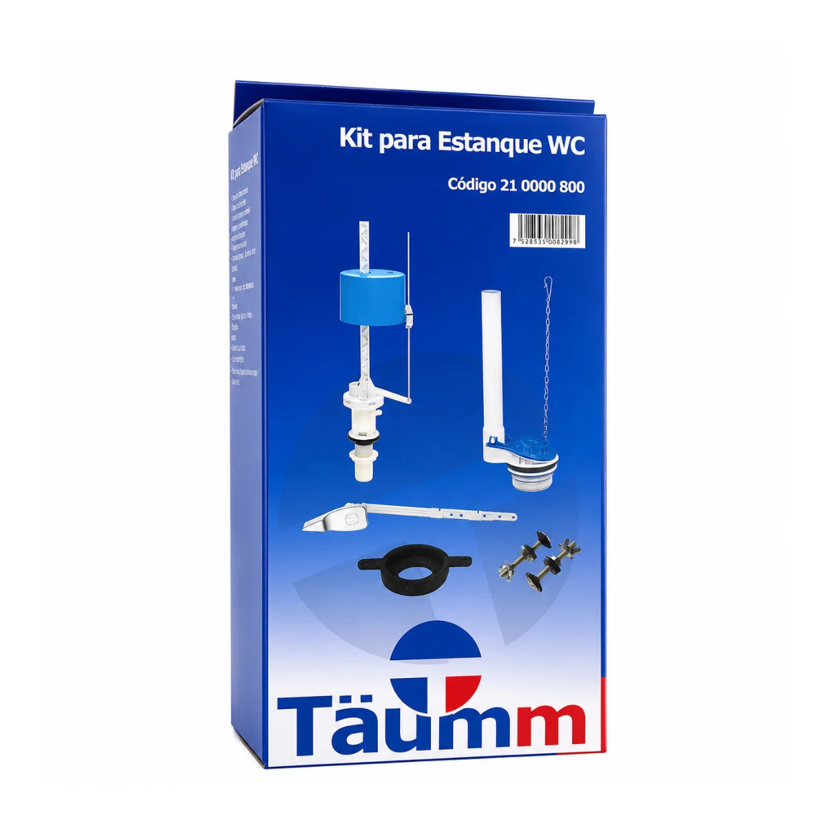 Kit TAUMM para estanque de WC con válvula de carga, descarga y fijaciones
