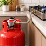 Kit regulador de gas Providus con flexible metálico de 1 metro
