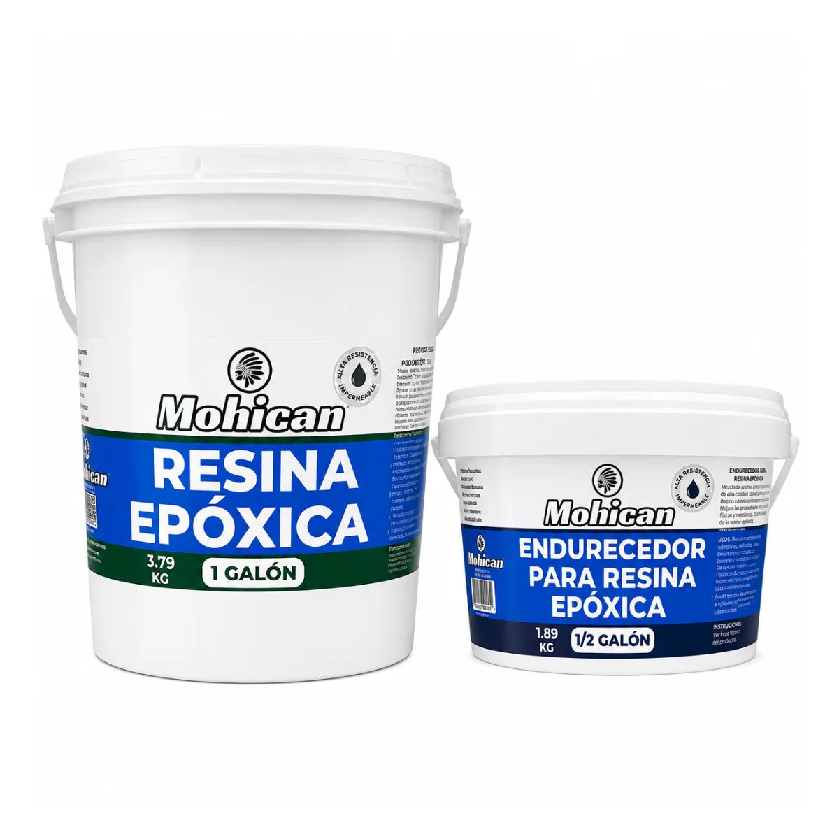 Kit resina epóxica cristal Mohican L19 1 galón con endurecedor 1/2 galón