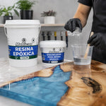 Kit resina epóxica cristal Mohican L19 1 galón con endurecedor 1/2 galón