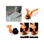Kit de 50 niveladores de cerámica reutilizables marca Flovi con llave de ajuste, para baldosas de 3 a 16 mm.