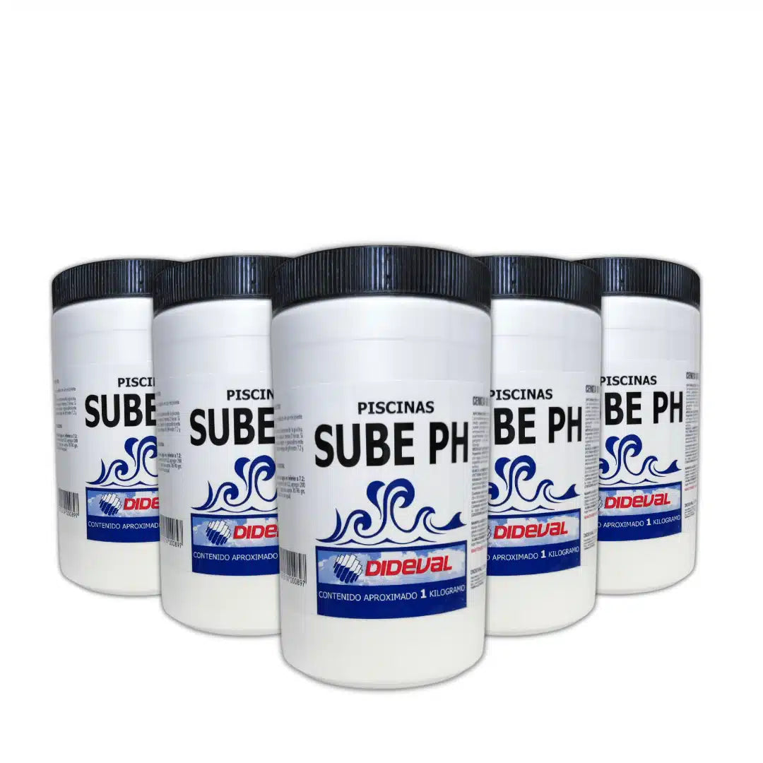 Sube pH granulado de 5 kg para piscinas, regulador químico para aumentar la alcalinidad y llevar el pH del agua a niveles óptimos.