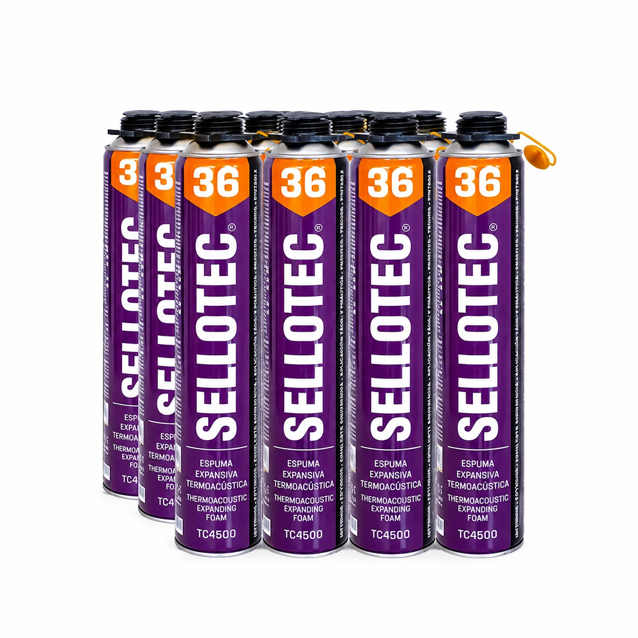 Kit 12 Espumas De Poliuretano Proyectada Sellotec 750 Ml