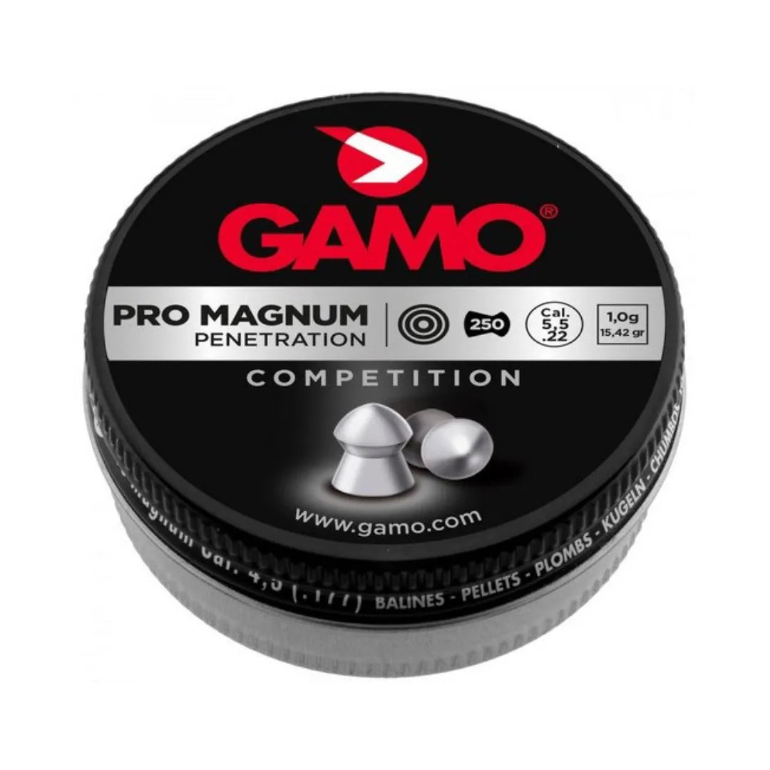 Lata de 250 Postones Gamo Pro Magnum 5.5 para máxima potencia y penetración.