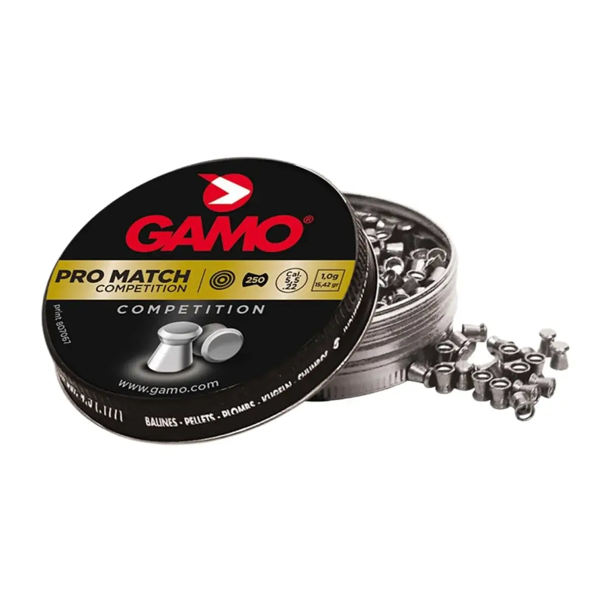 Lata de postones Gamo Pro Match 5.5mm para tiro de competición