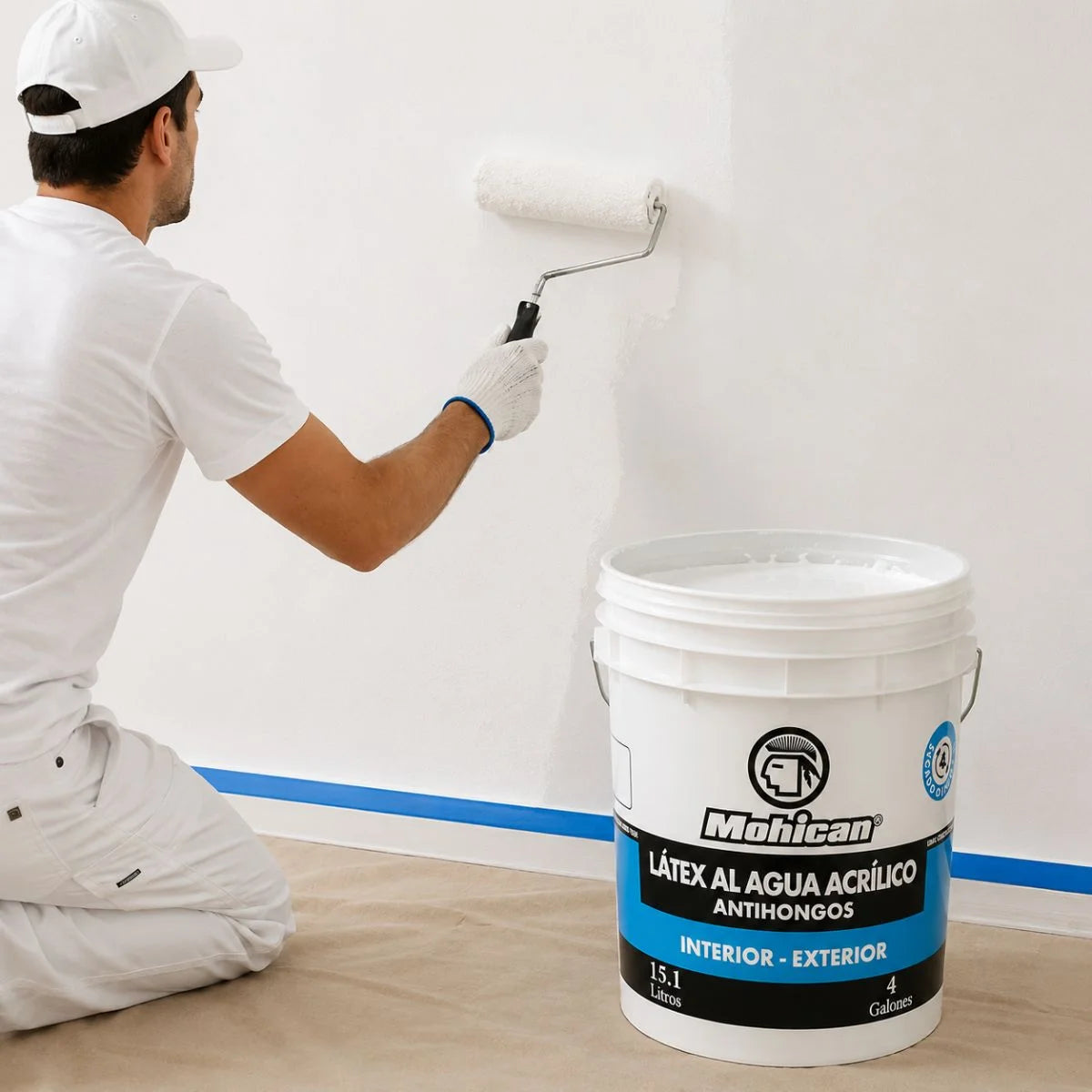 Látex Acrílico Antihongos Mohican Blanco Mate 4 Galones