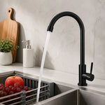 Llave lavacopas TAUMM Notte negro mate de acero inoxidable