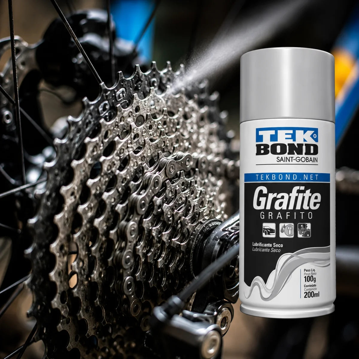 Lubricante de Grafito en Spray Seco Tekbond 200 ml