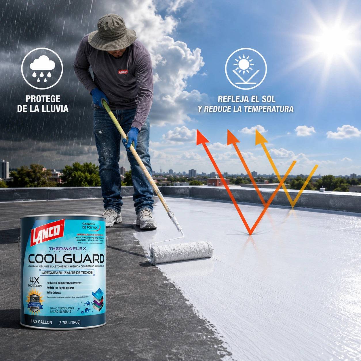 Lanco Sellador Impermeabilizante De Techos Coolguard