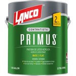 Pintura látex Lanco Primus blanca para interiores y exteriores.