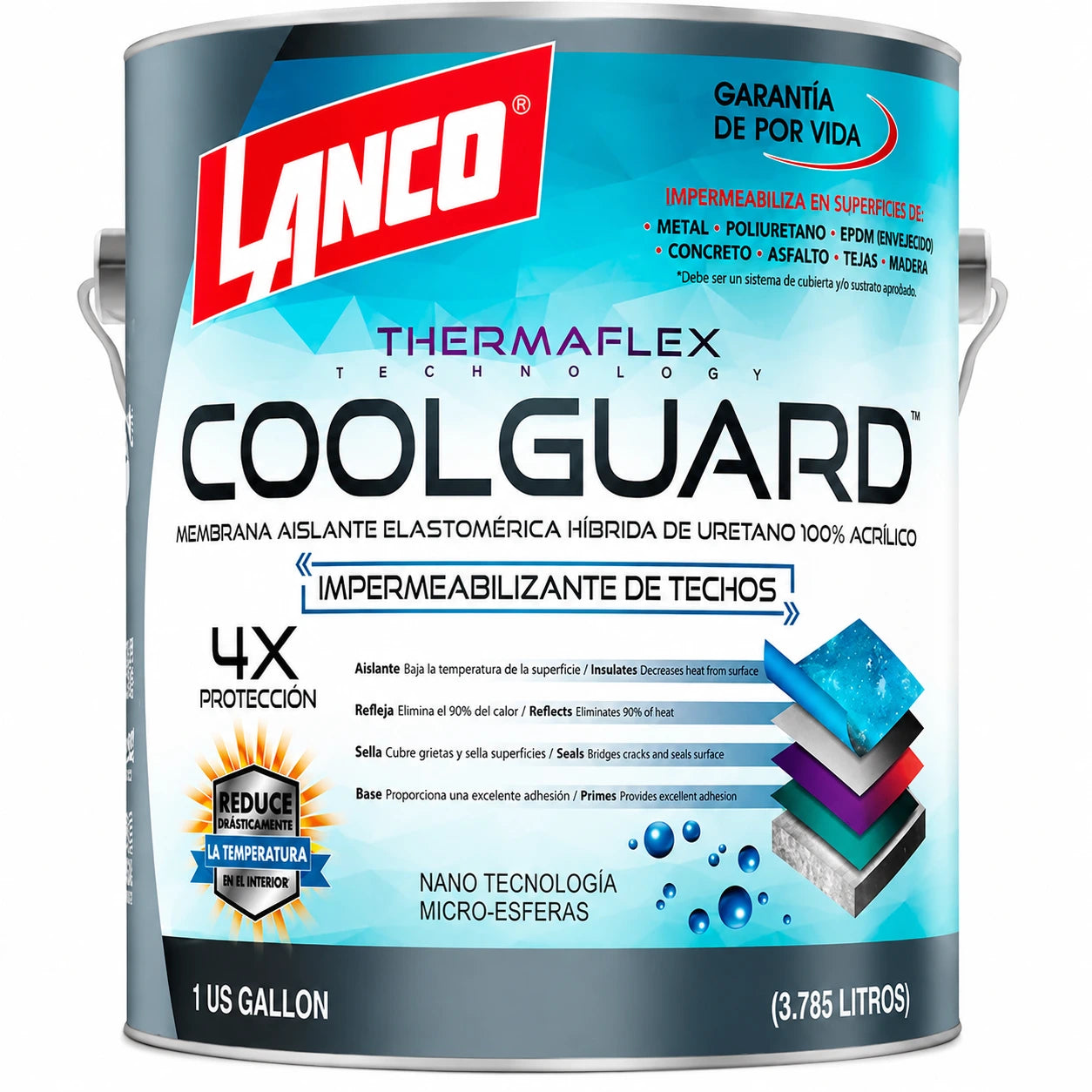 Lanco Sellador Impermeabilizante De Techos Coolguard