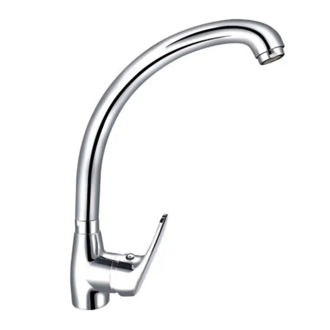 Llave de lavaplatos vertical Taumm Domenica plateado.