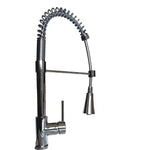 Llave monomando Taumm profesional para lavaplatos con cuello extensible, grifería de cocina de acero inoxidable con función de rociador.