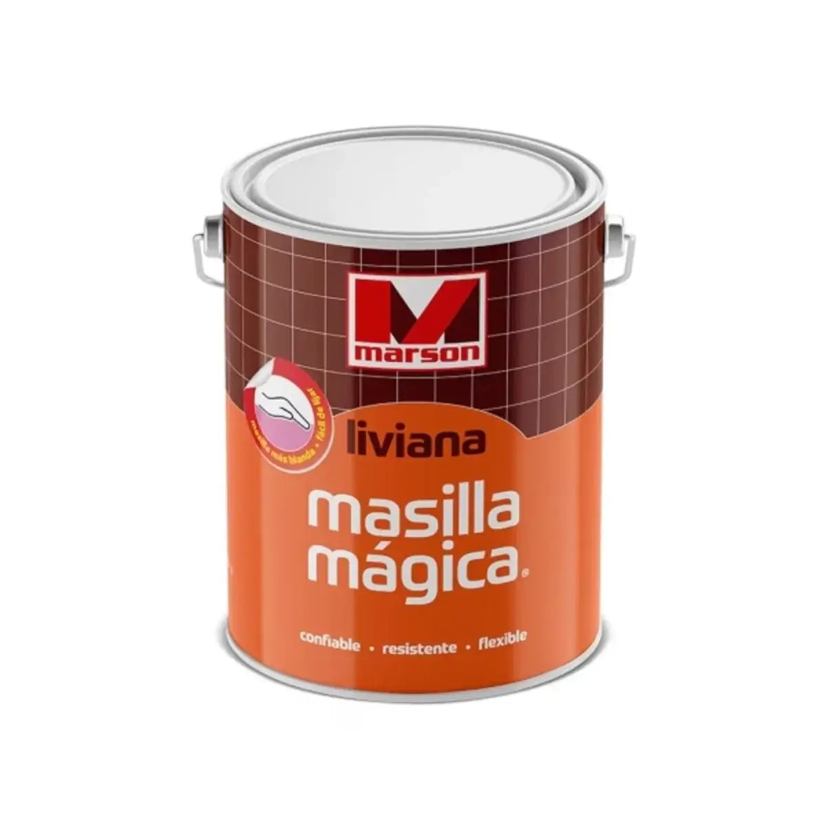 Envase de 1 galón de masilla mágica liviana Marson para reparaciones automotrices