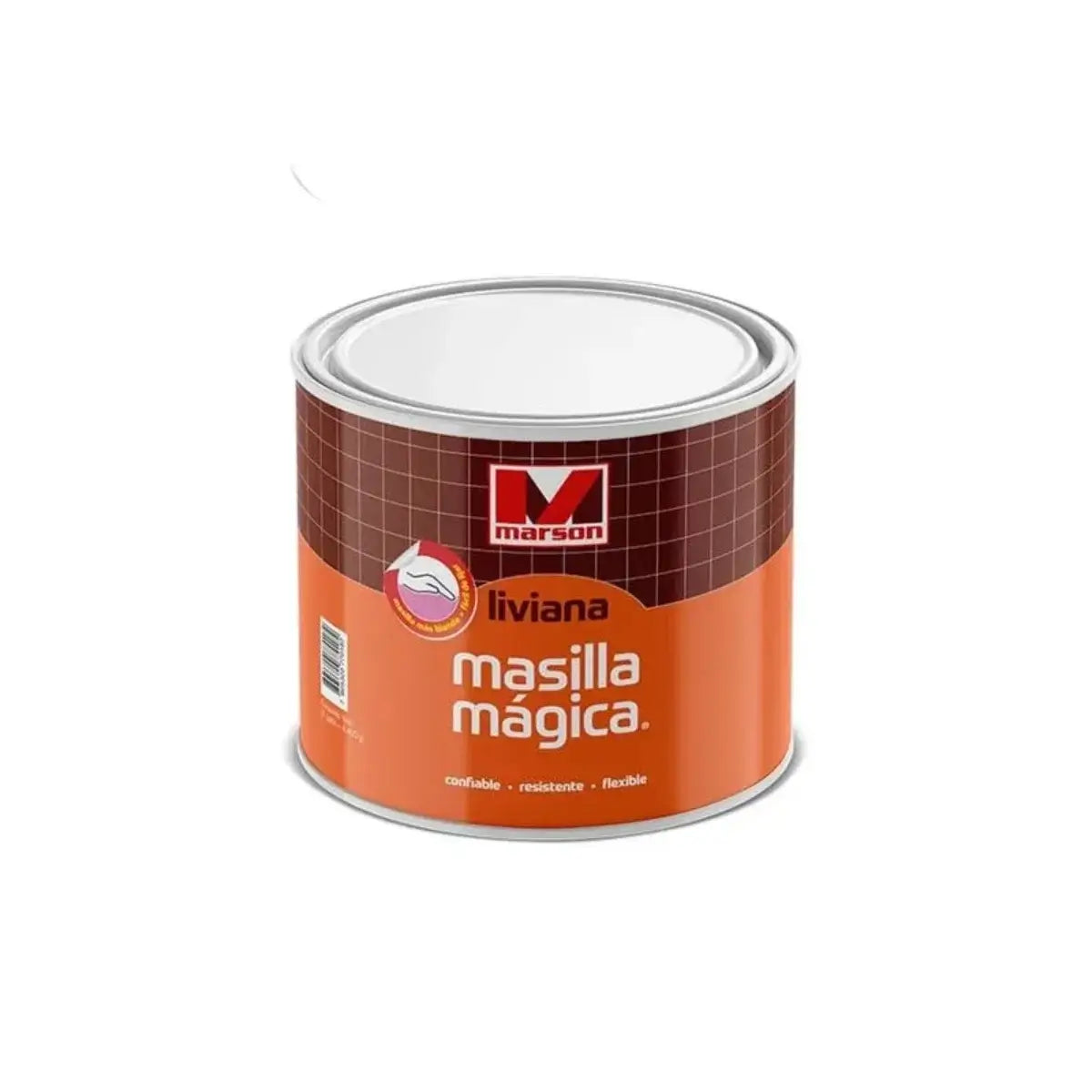 Envase de 350ml de masilla mágica liviana Marson para reparaciones automotrices