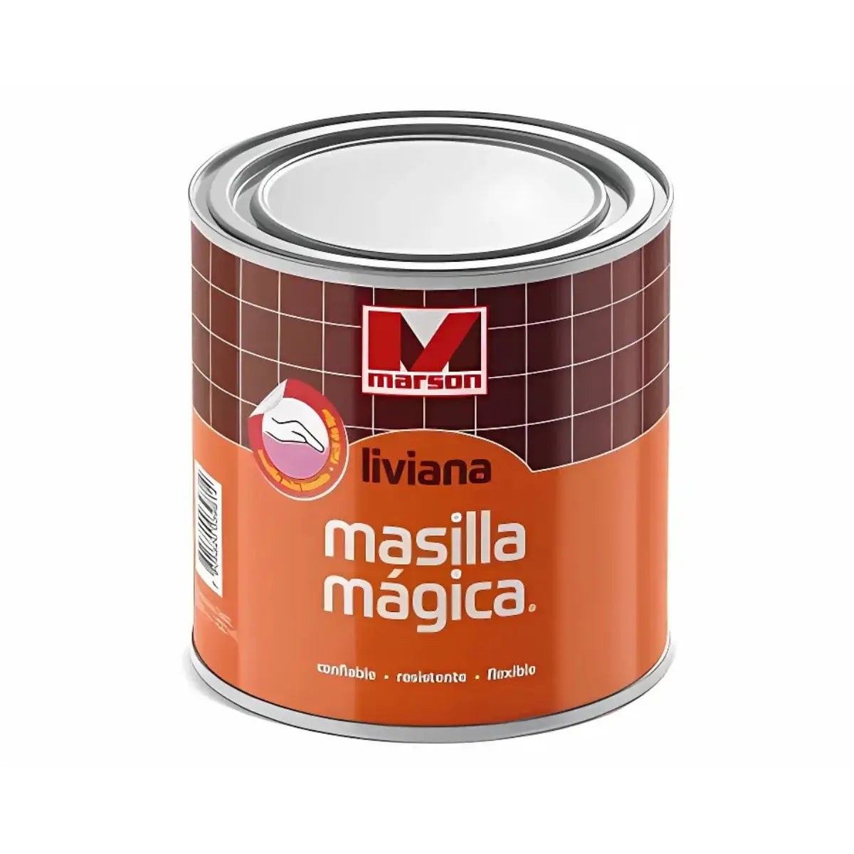 Envase de 700ml de masilla mágica liviana Marson para reparaciones automotrices