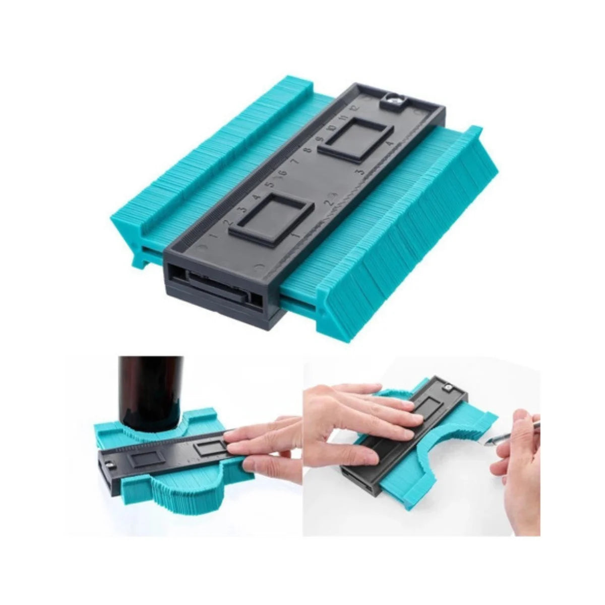 duplicador de contornos marca Flovi de 120 mm (5 pulgadas), fabricado en plástico ABS para transferencia de perfiles en carpintería.