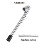 Calibrador de neumáticos marca Truper con doble cabezal para camión y bus, rango 10 a 160 PSI.