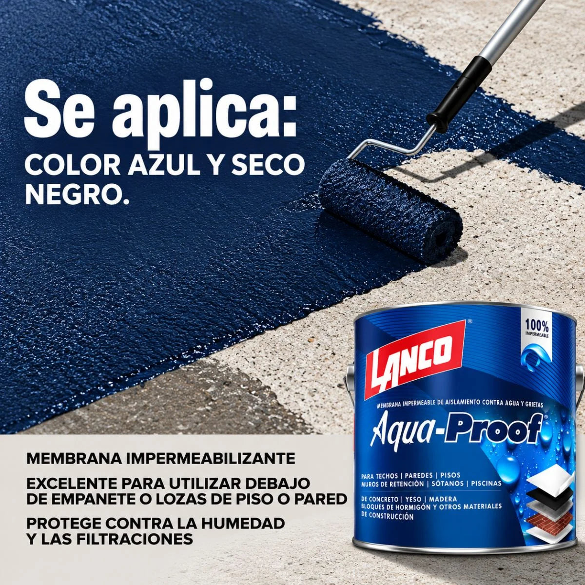Membrana impermeabilizante elastomérica Lanco Aqua Proof 
