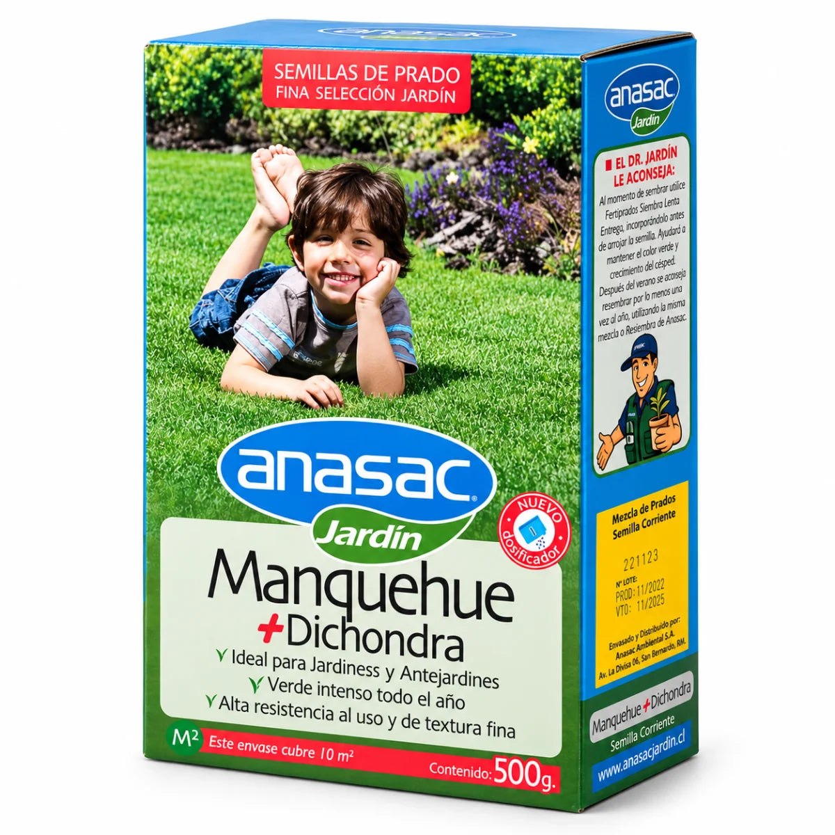 Semilla de pasto mezcla Manquehue Dichondra 500 g Anasac