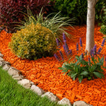 Mulch naranja decorativo 60 litros 15 kg para jardines y paisajismo