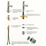Llave monomando de lavamanos Taumm Modern Inox