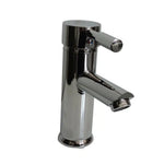 Monomando de lavatorio moderno Taumm cromado, llave de baño de palanca única para control de agua fría y caliente.