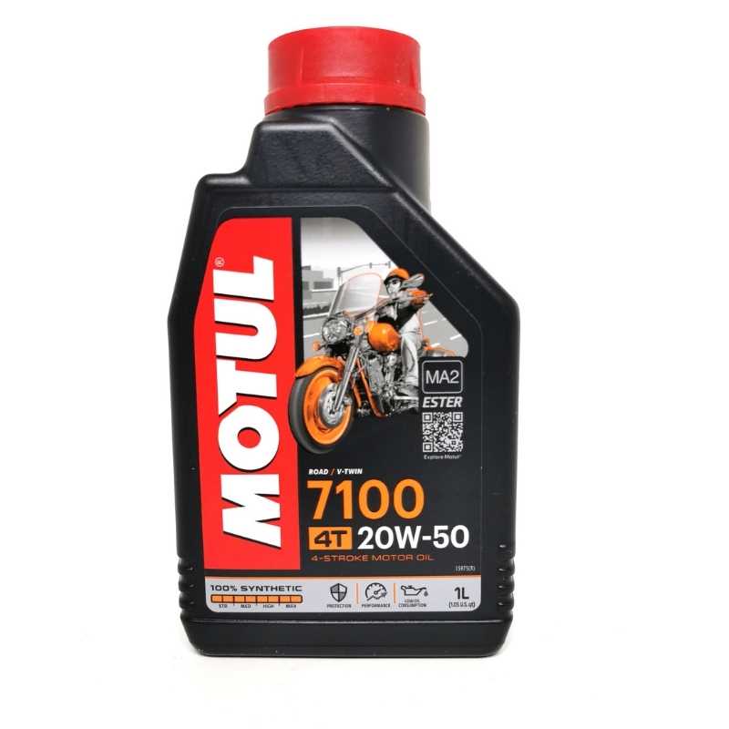 aceite de motor Motul 7100 20W50 totalmente sintético para motos 4T de alta temperatura