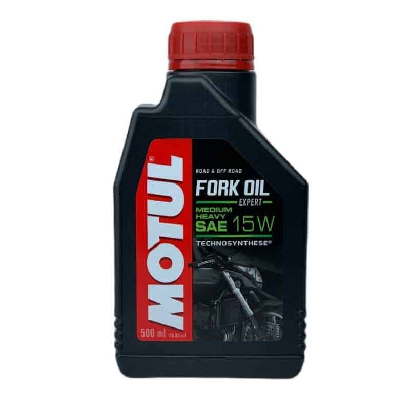 aceite Motul Fork Oil 15W para suspensión telescópica de motocicletas de uso intensivo