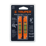 Nivel de hilo Truper NH-3 de 3 pulgadas fabricados en poliestireno ligero con base en Y para nivelación de cuerdas y tuberías.