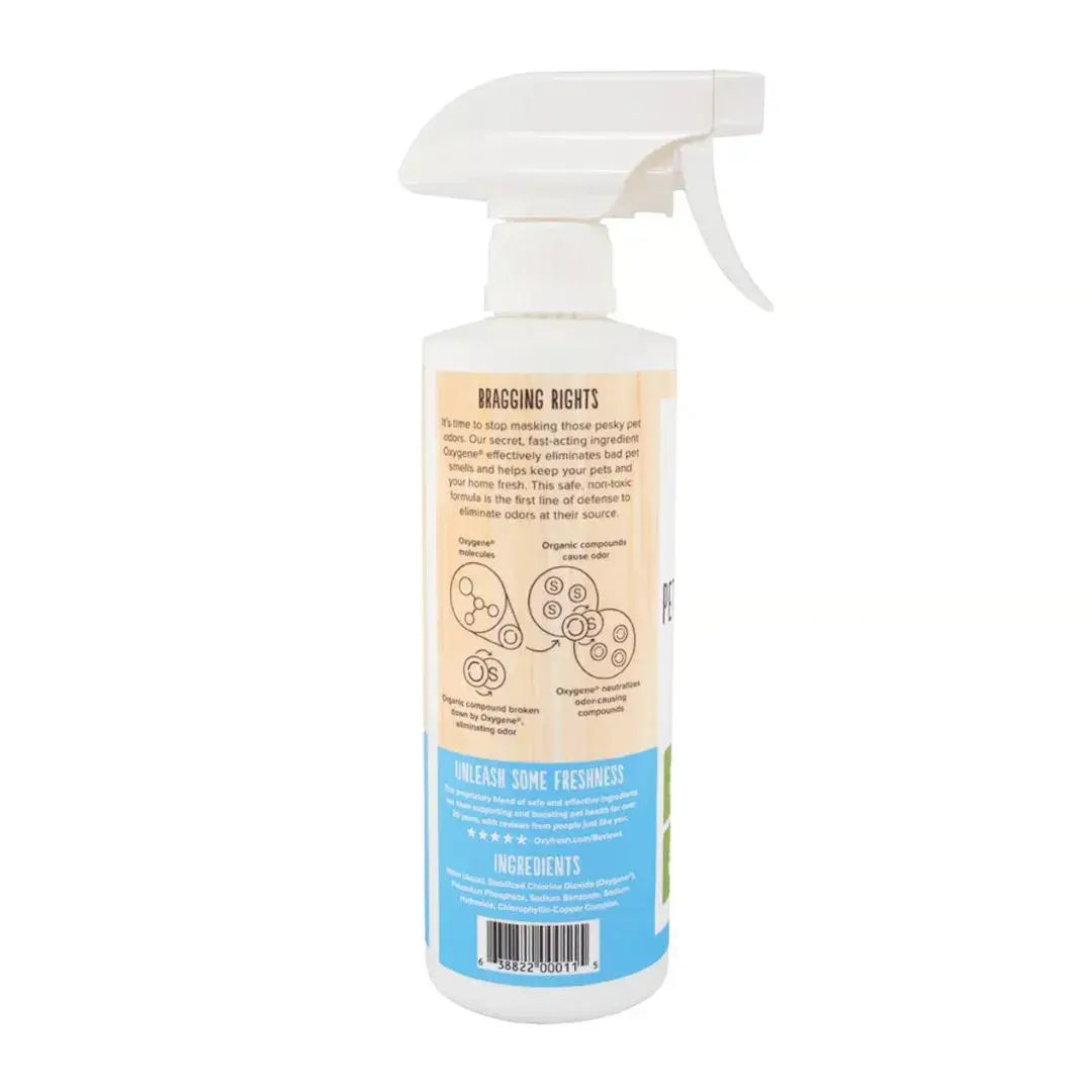Desodorizante Oxyfresh 473ml, eliminador de olores concentrado y sin perfume, seguro para mascotas y apto para múltiples superficies