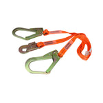 Pack de seguridad en altura Kbeen con arnés naranja, cabo de vida doble y absorbedor de energía.