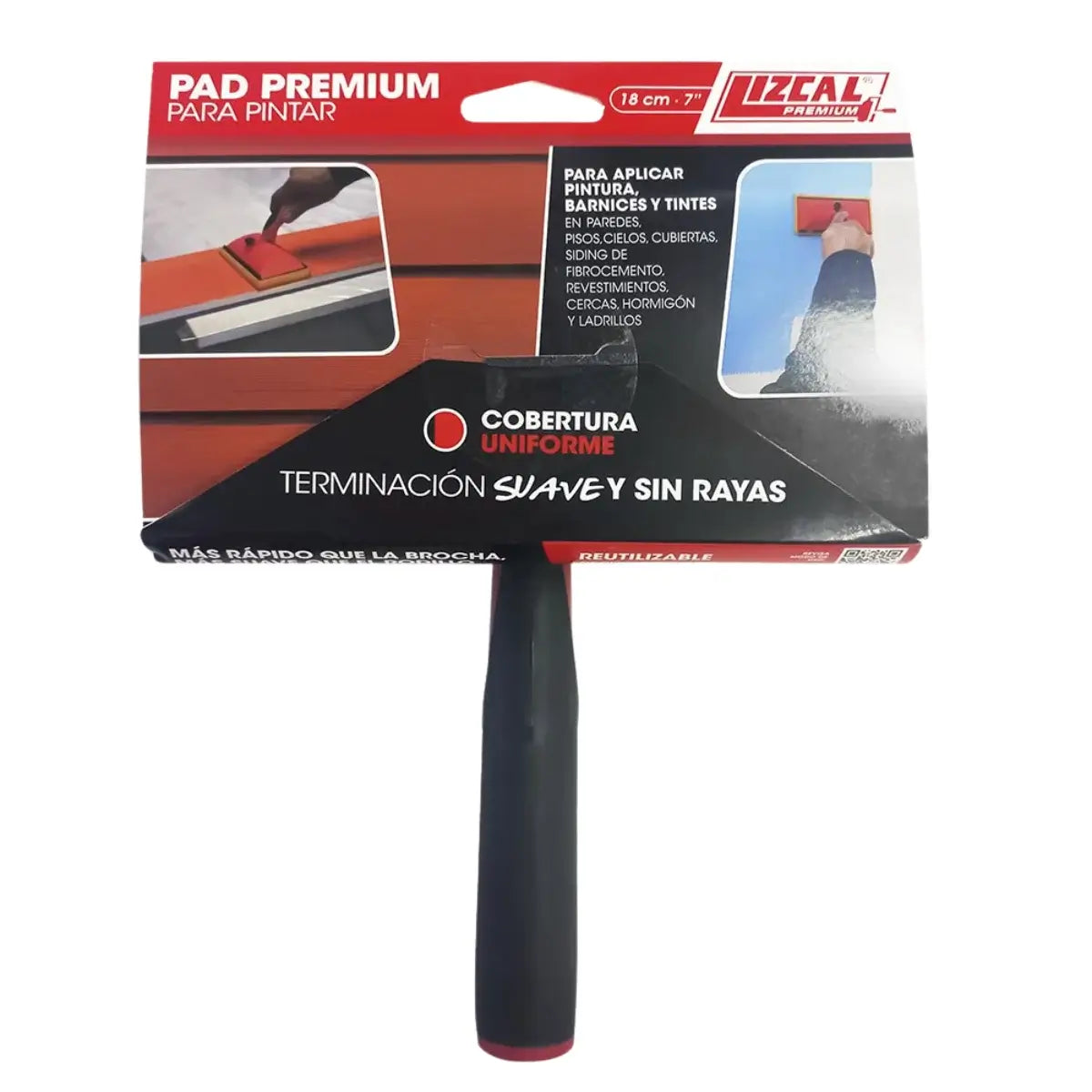 Pad para pintar Lizcal de 18 cm con mango ajustable para un acabado liso y profesional