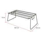 Parrilla de camping chica plegable Grilltech de acero inoxidable cromado