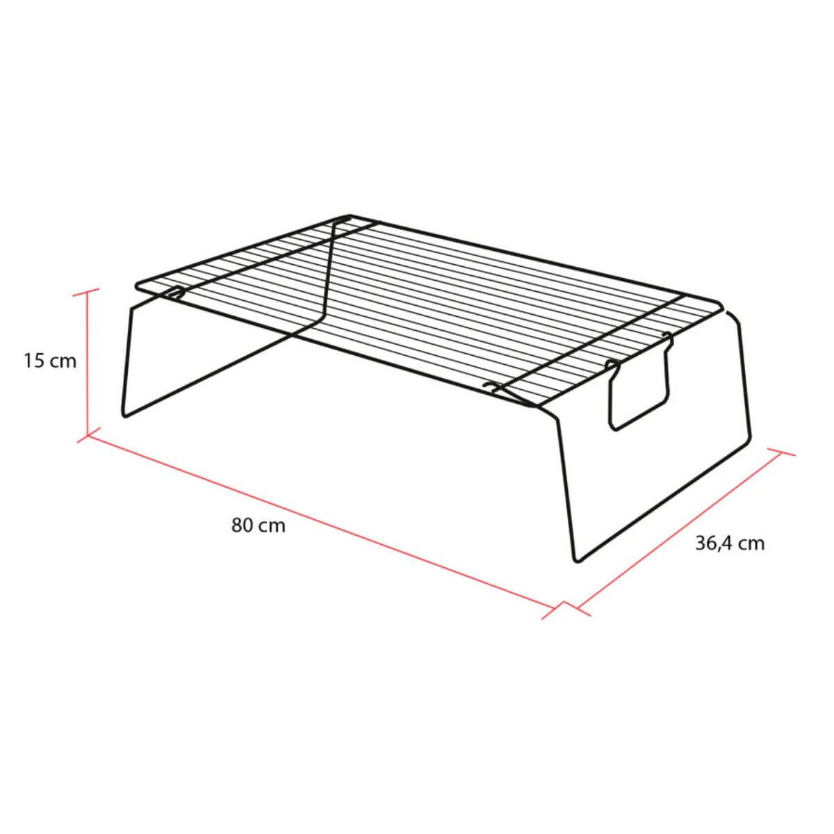 Parrilla de camping grande plegable de acero inoxidable de la marca Grilltech