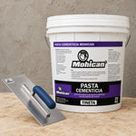 Kit de pasta cementicia Mohican de 25 kg con llana metálica lisa